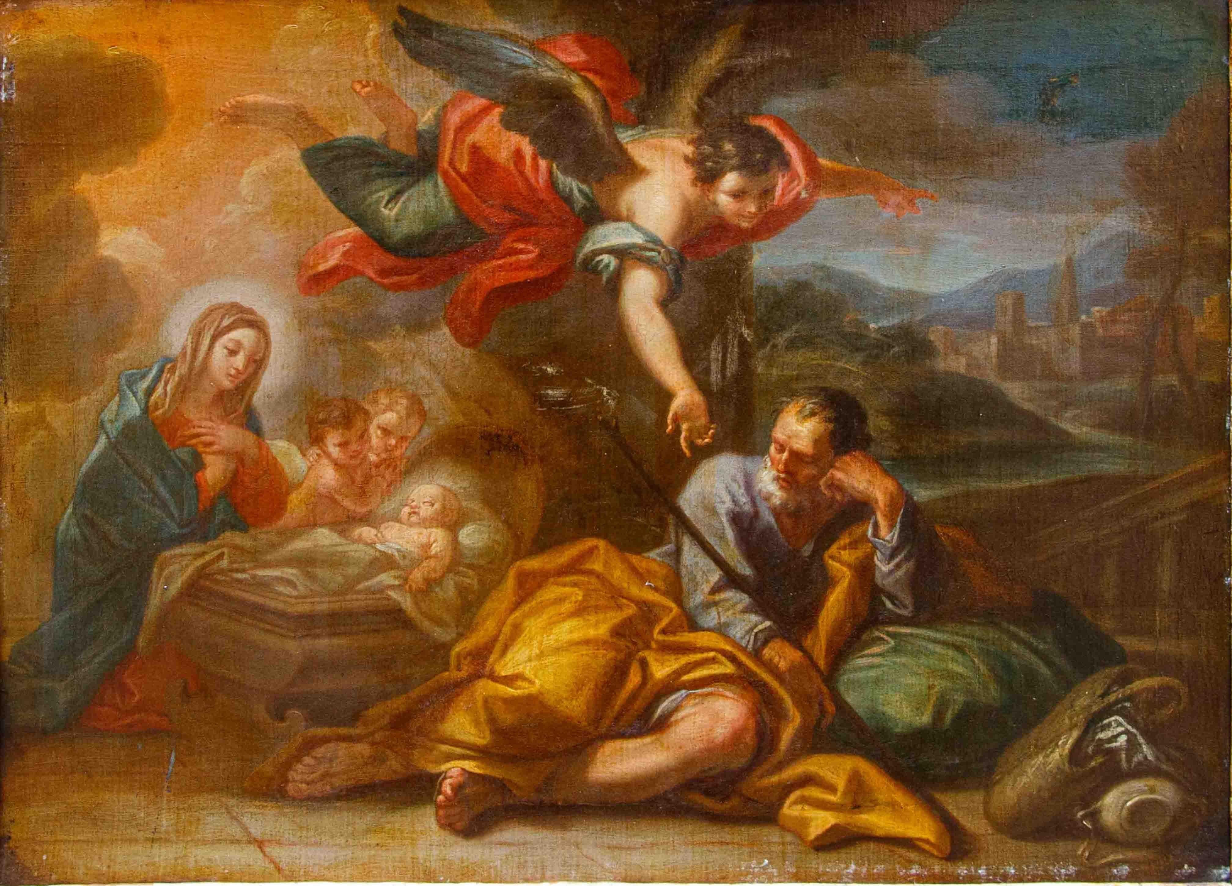 Paolo De Matteis (Piano Vetrale 1662 - Napoli 1728), attr., Sogno di Giuseppe in vendita 7