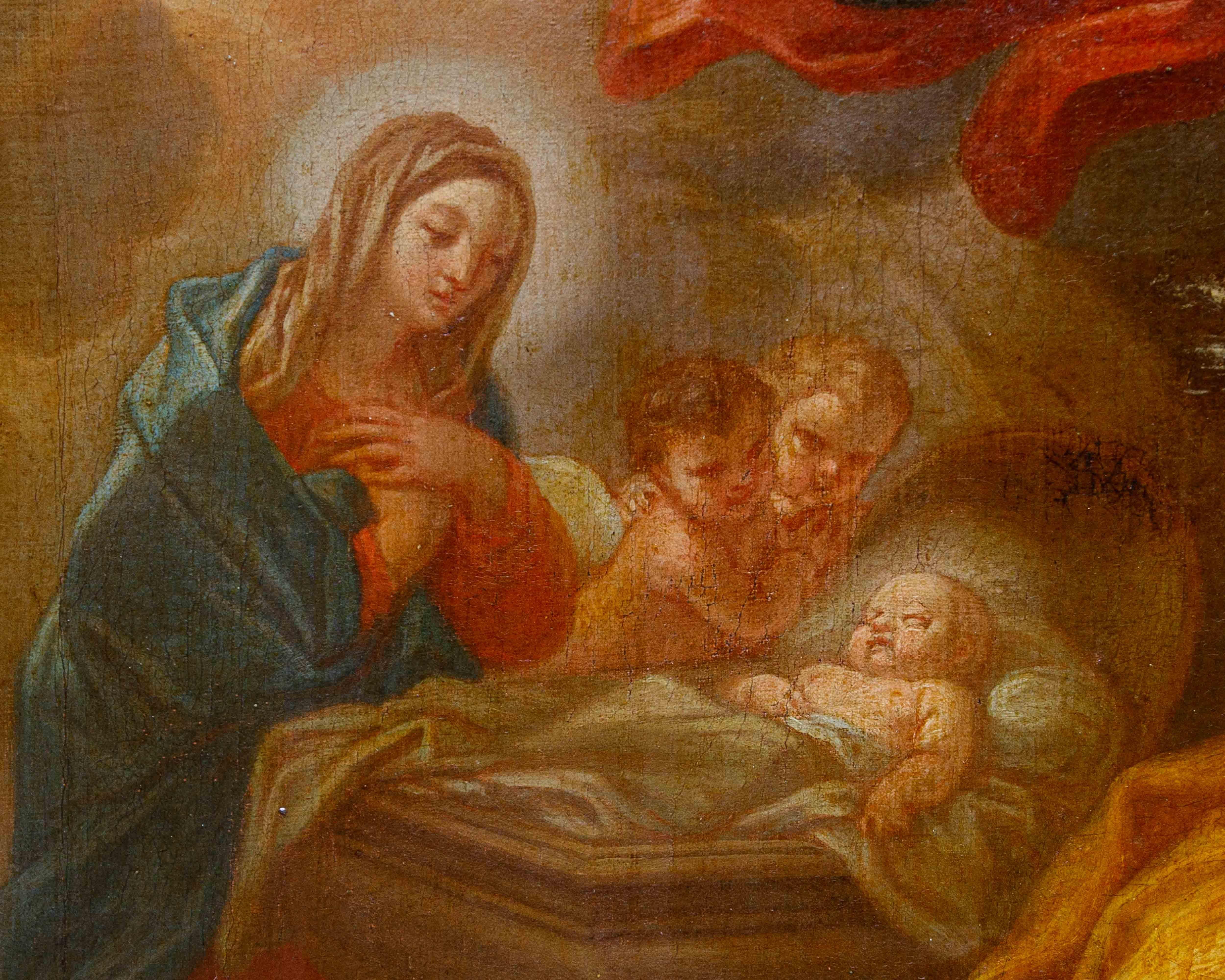 Paolo De Matteis (Piano Vetrale 1662 - Napoli 1728), attr., Sogno di Giuseppe - Painting Altro stile artistico di Paolo de Matteis