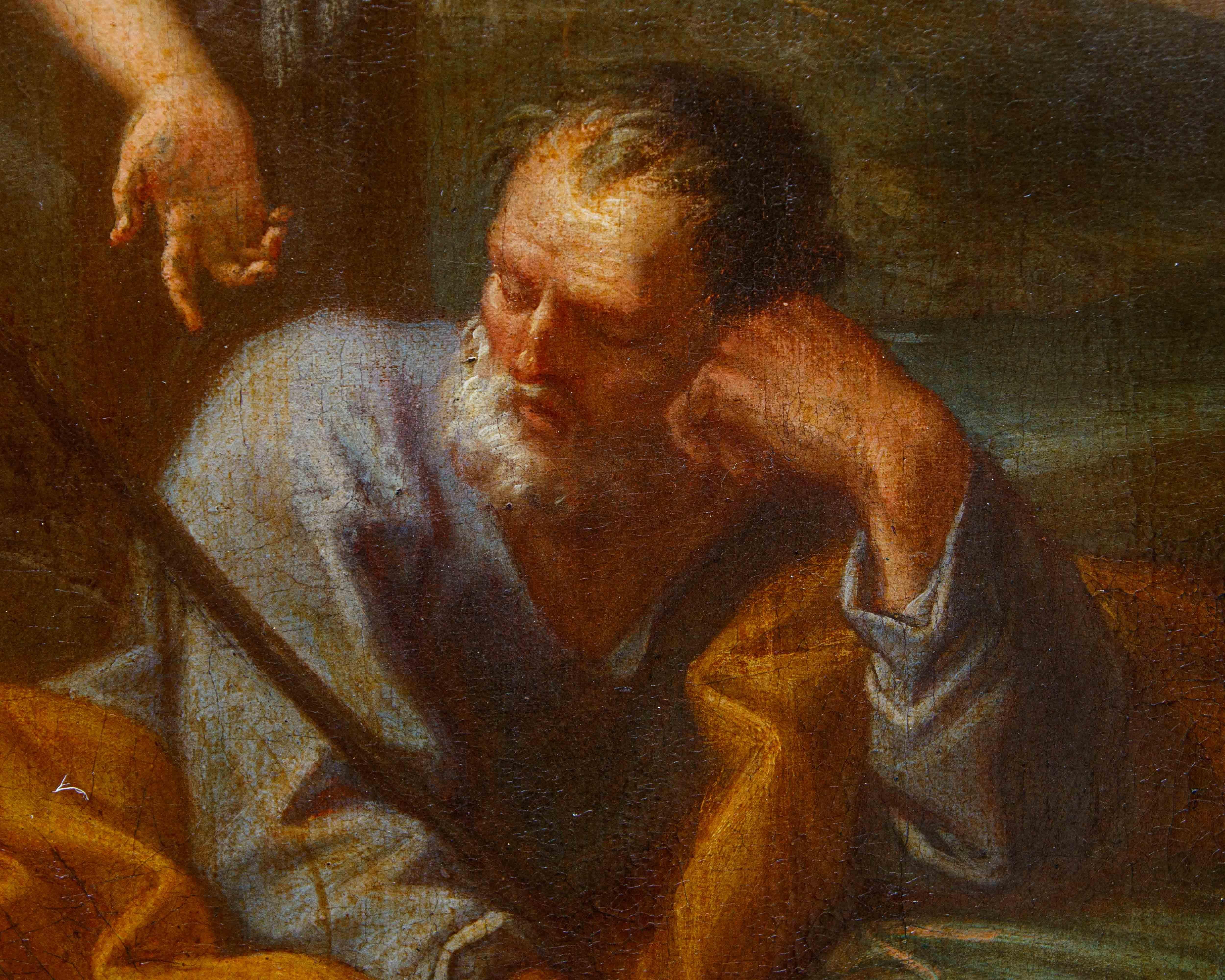 Paolo De Matteis (Piano Vetrale 1662 - Napoli 1728), attr.

Sogno di Giuseppe

Olio su tela, 49 x 65 cm

Cornice romana antica detta 