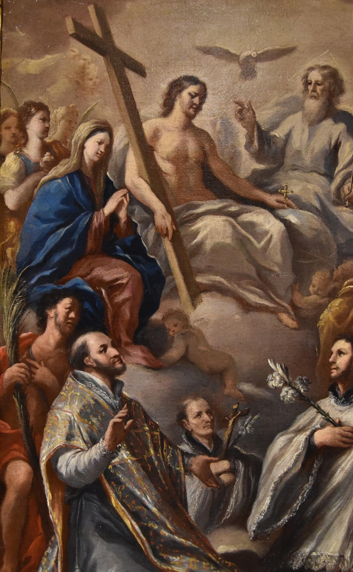 Triumph Trinity Christ De Matteis, Gemälde 17/18. Jahrhundert, Öl auf Leinwand, Alter Meister im Angebot 5