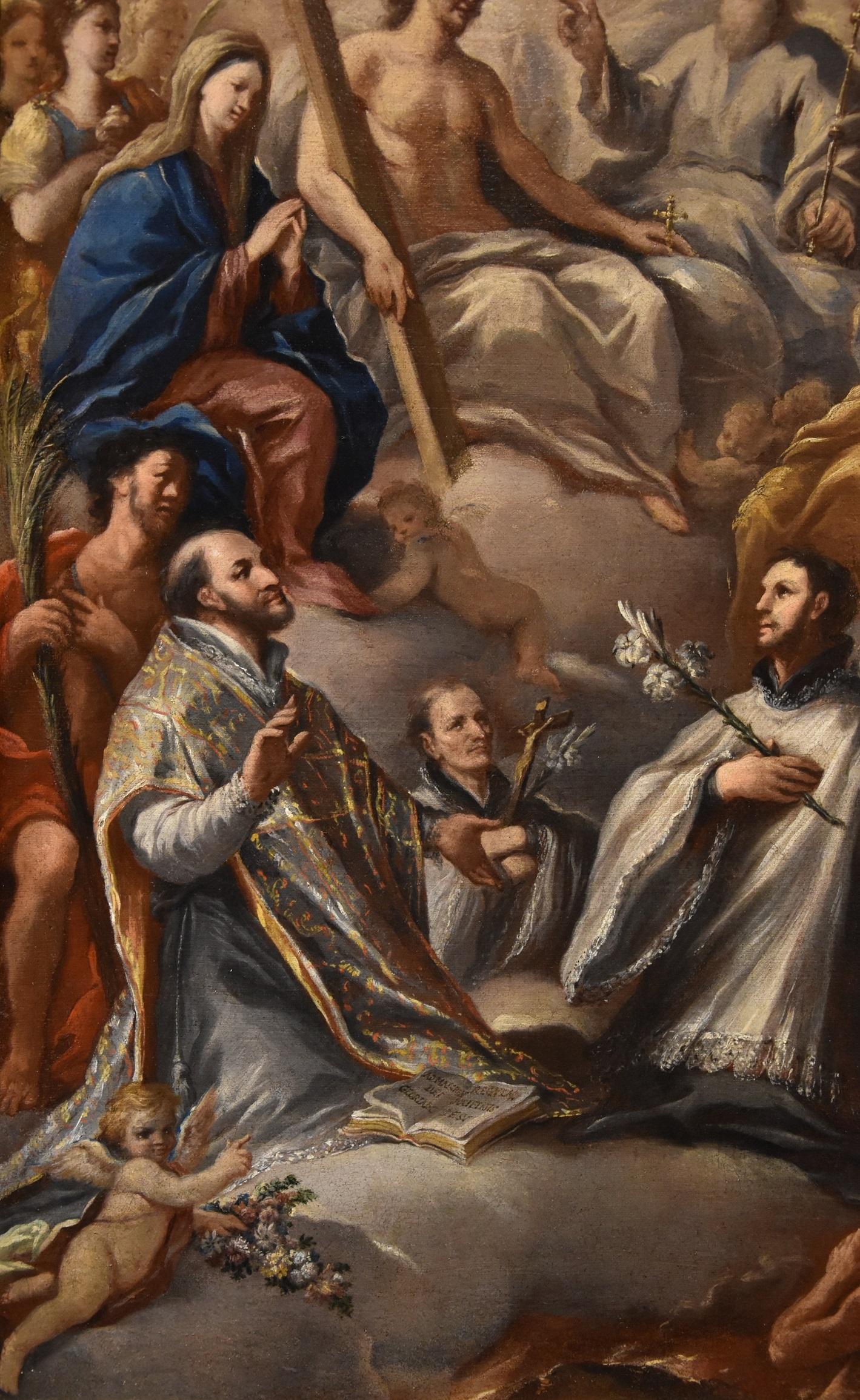 Triumph Trinity Christ De Matteis, Gemälde 17/18. Jahrhundert, Öl auf Leinwand, Alter Meister im Angebot 2