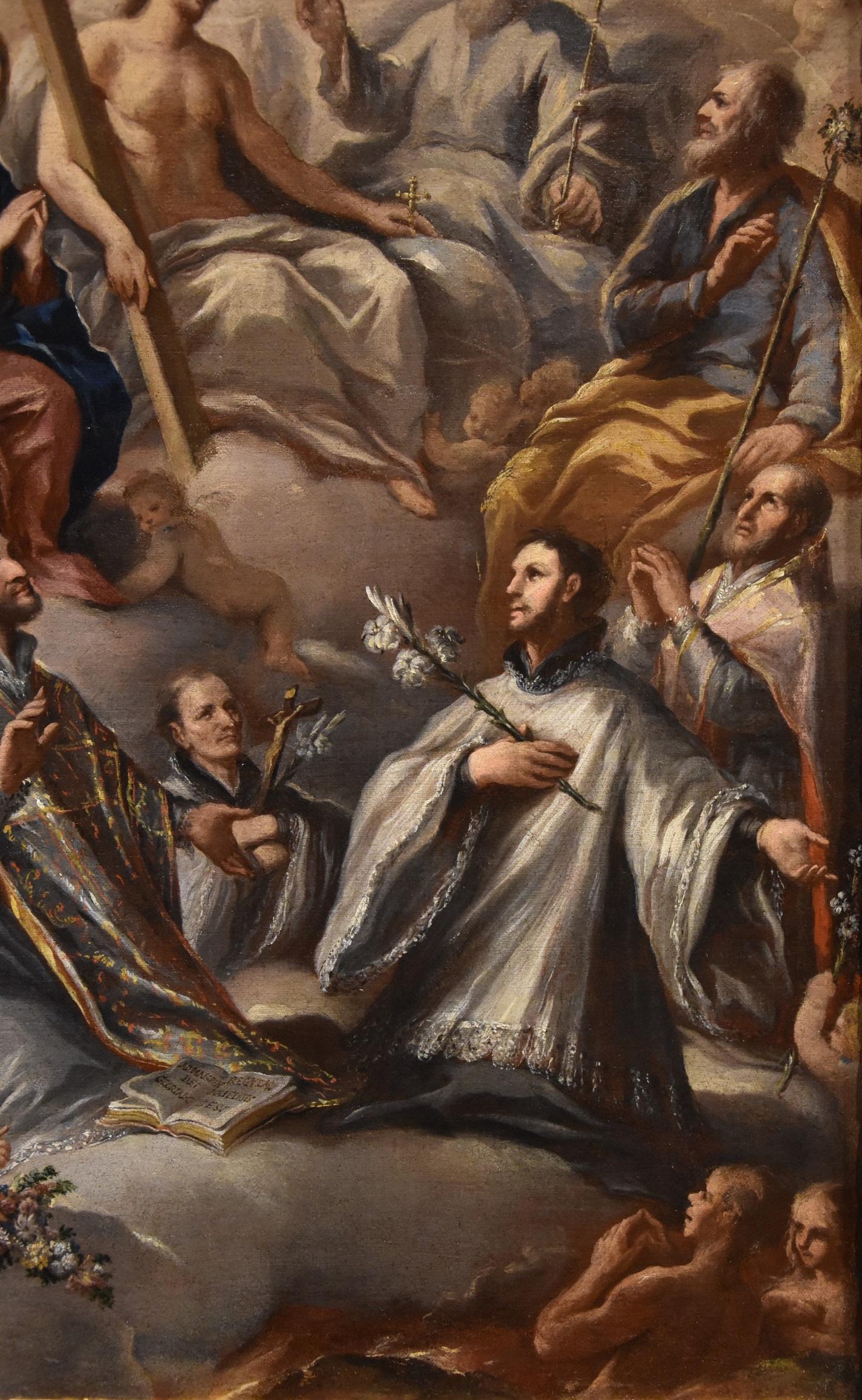 Triumph Trinity Christ De Matteis, Gemälde 17/18. Jahrhundert, Öl auf Leinwand, Alter Meister im Angebot 3
