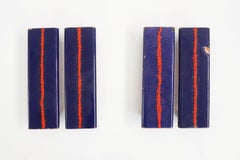 Paolo De Poli, 1950 Italian Design Big Enameled Copper Door Handles