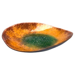 Paolo De Poli, Colored enamelled copper bowl, Italy 1953 (Signed)