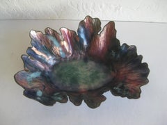 Paolo De Poli Enamel on Copper Monumental Brutalist Bowl Gio Ponti Attributed