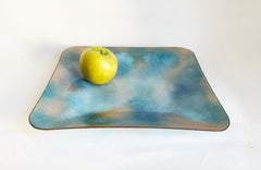 Paolo De Poli Italy Mid-Century Enamel on Copper Tray/Bowl 12.25" x 10.75"