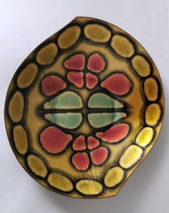 Paolo De Poli Style Italian Enameled Copper Bowl.