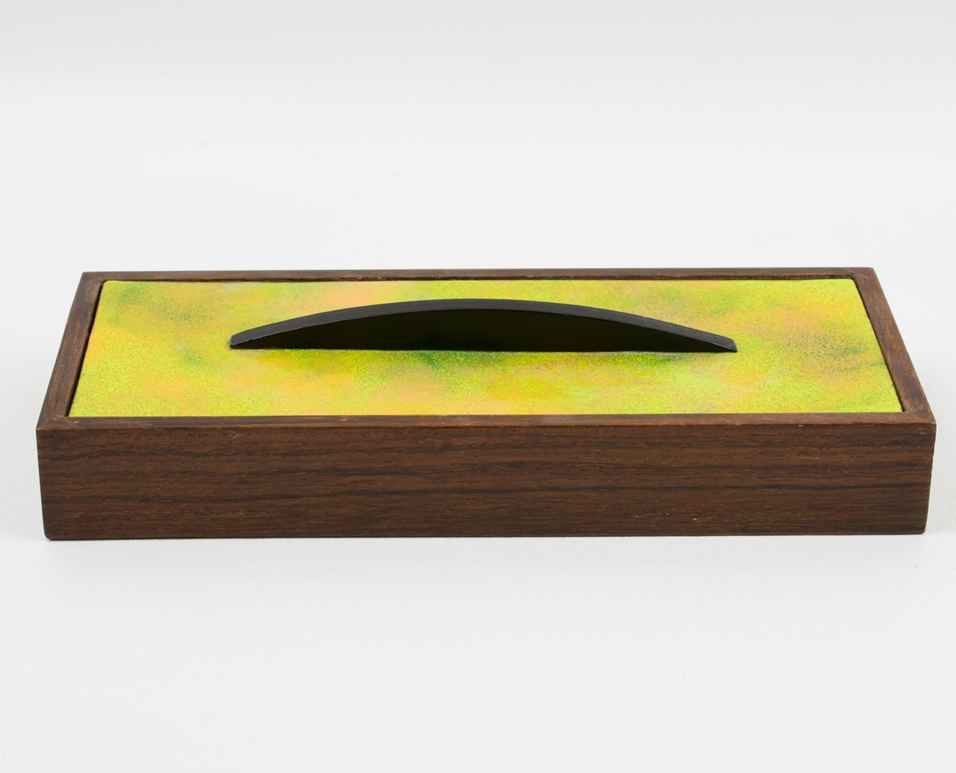 Caja de madera y esmalte Paolo De Poli, años 50 Esmalte en venta