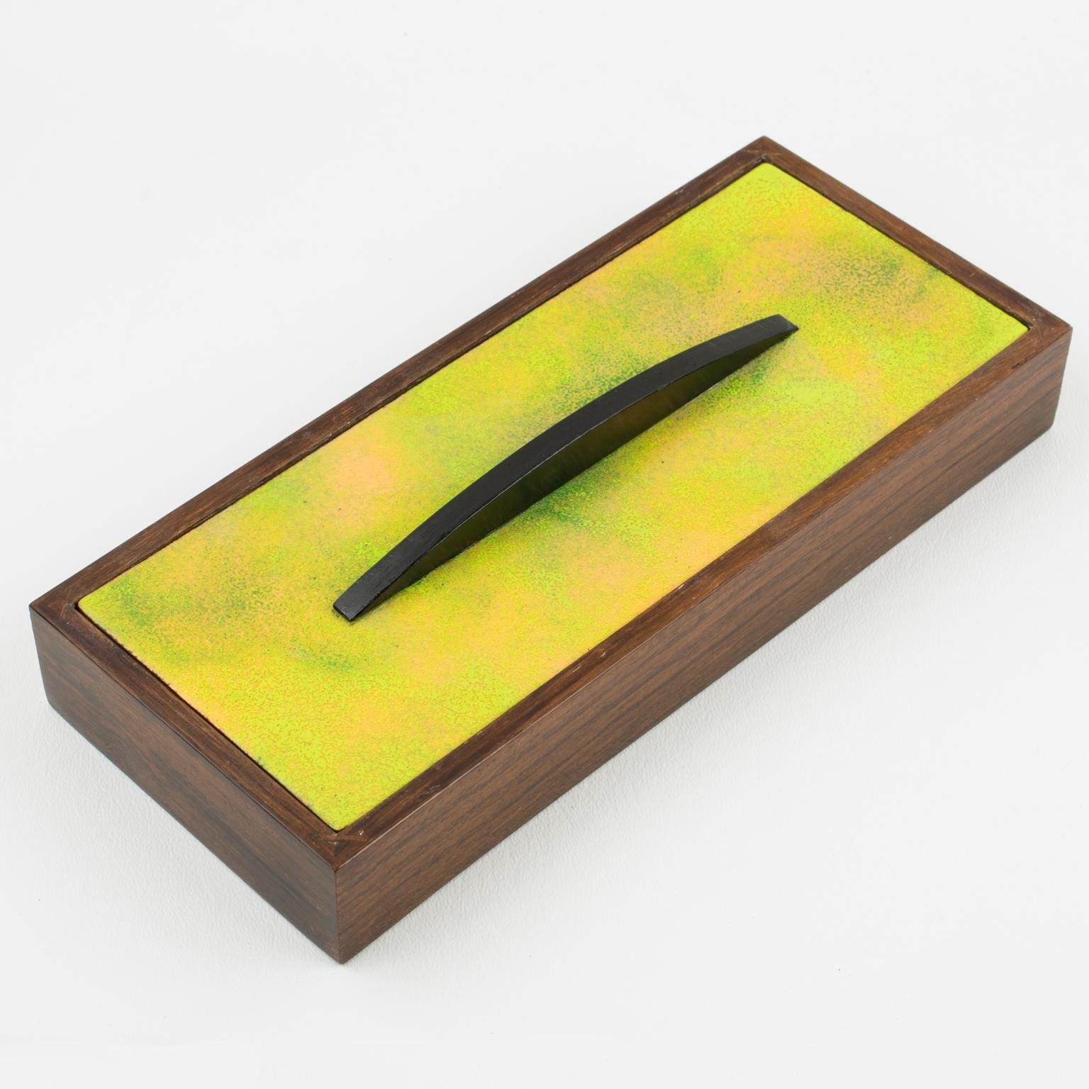 Paolo De Poli Wood and Enamel Box, circa 1950 For Sale 3