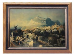 CAPRI -In the Manner of Giacinto Gigante-Posillipo School- Landescape-Painting