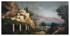 COAST- Posillipo School - Italian Landscape Oil on Canvas Painting