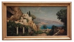 COAST- Posillipo School - Italian Landscape Oil on Canvas Painting