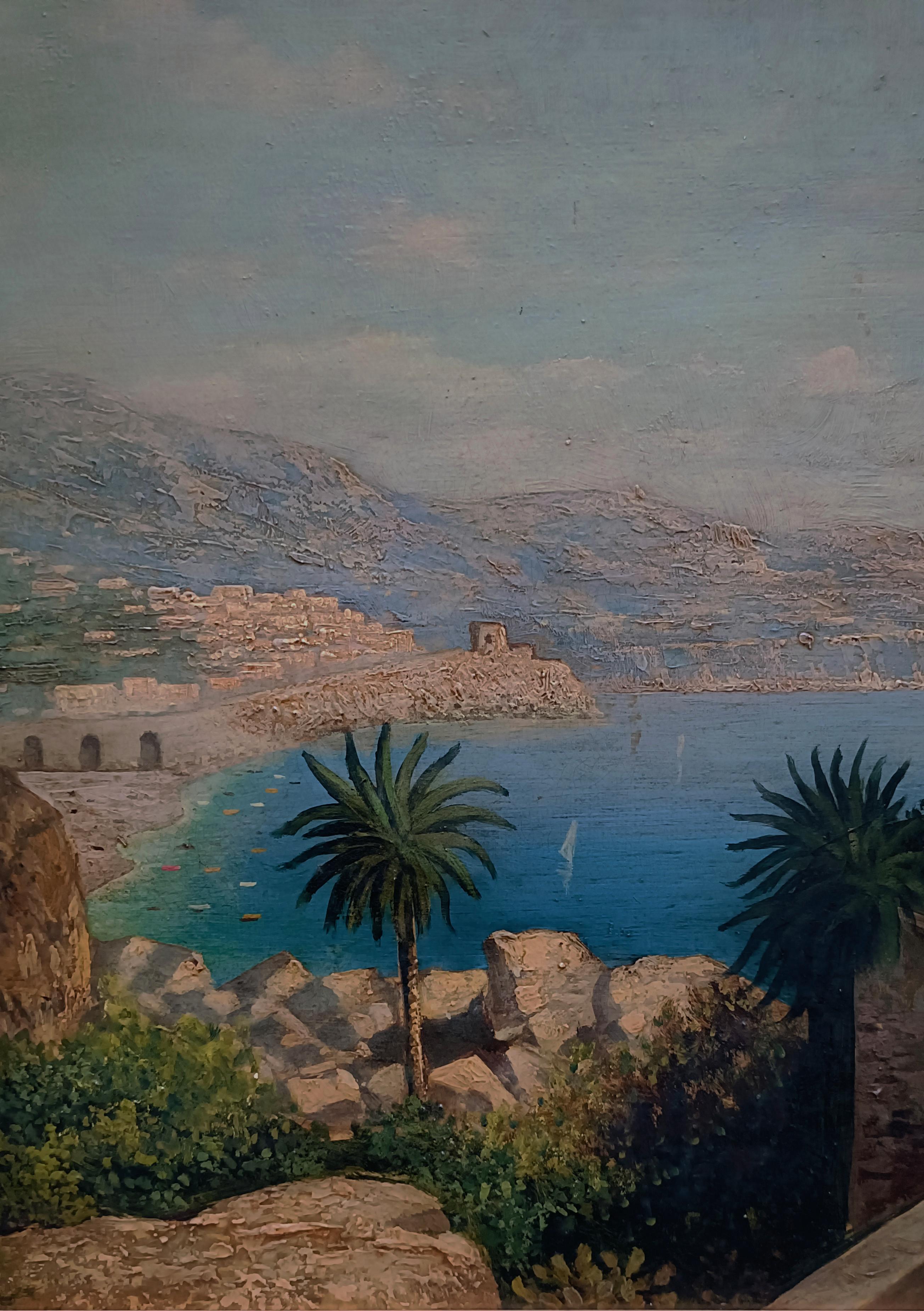 COAST - Scuola di Posillipo - Paesaggio italiano dipinto ad olio su tela in vendita 7