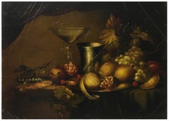 STILL LIFE - Paolo De Robertis -  Italian Oil on Canvas Painting