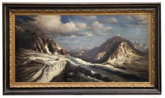 WINTER LANDESCAPE – niederländische Schule – Impressionismus  Landschaft Öl auf Leinwand Gemälde