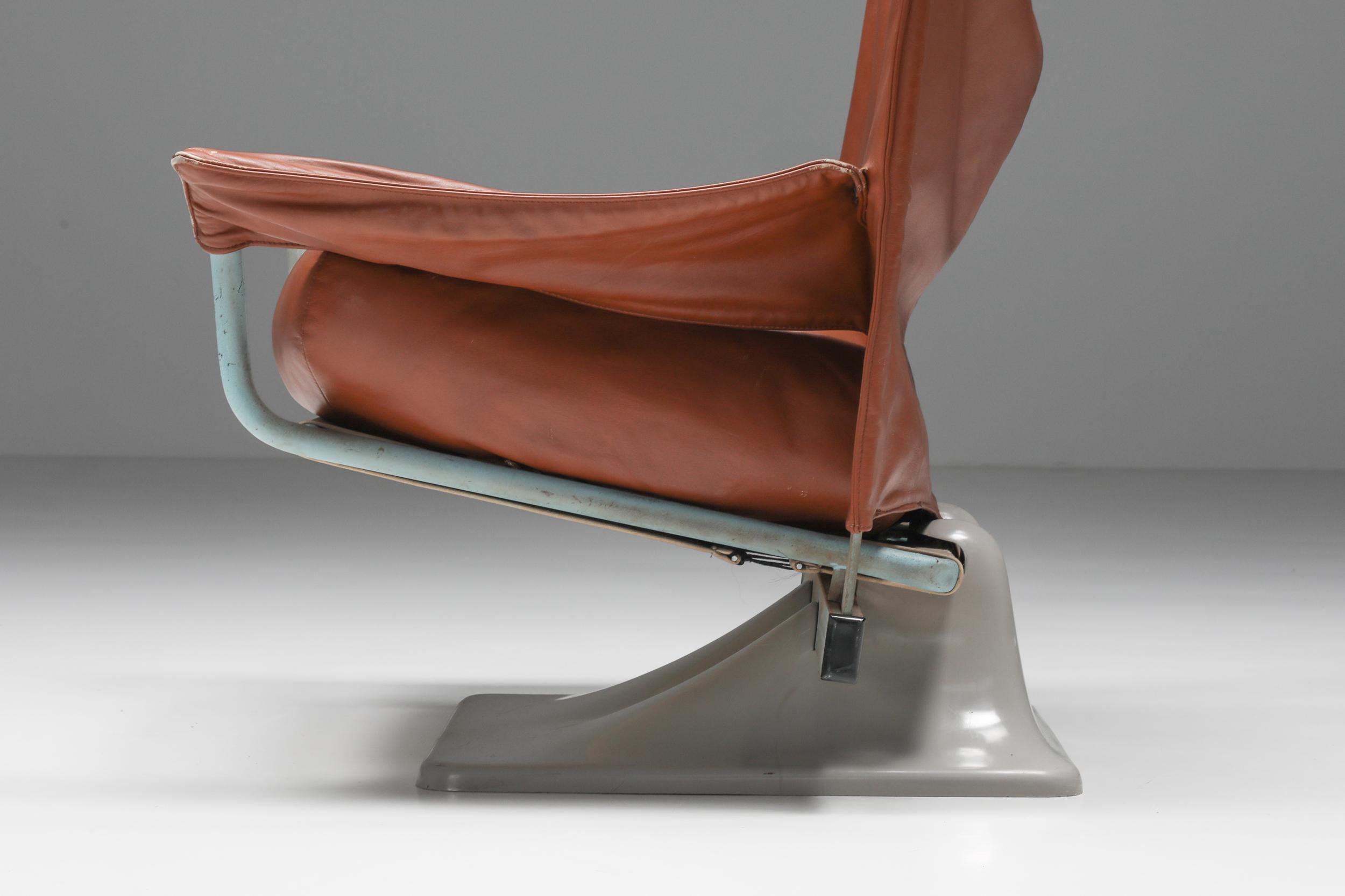 Steel Paolo Deganello 'Aeo' Chair for Archizoom Group, Cassina, 1973