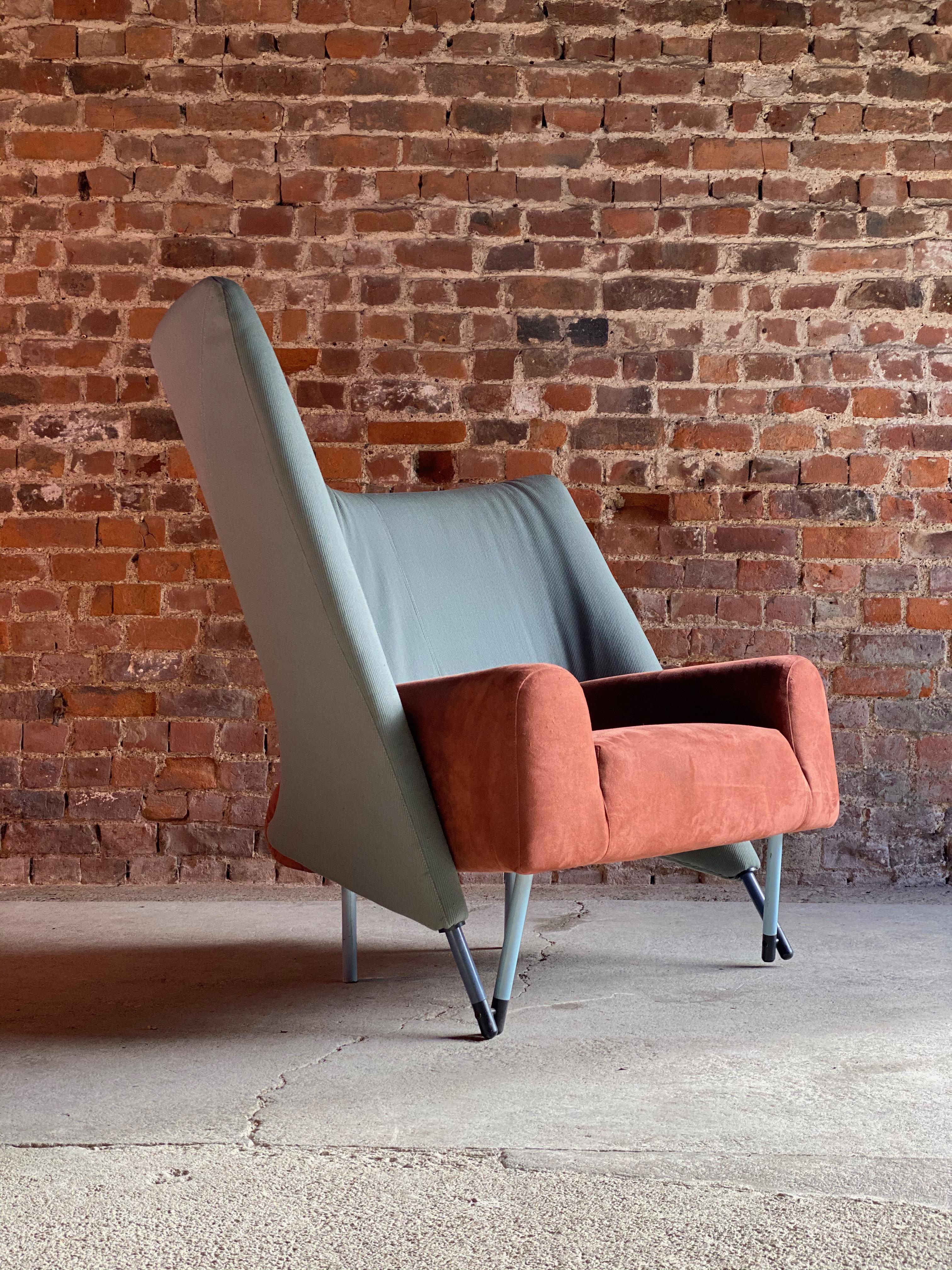 Paolo Deganello’s Torso 654 lounge chair by Centro Design e Comunicazione, produced by Cassina Italy circa 1982, the asymmetric shape perfectly captures the adventurous spirit of the ‘bang on trend’ Memphis design movement, this ‘Rock Star’ of a