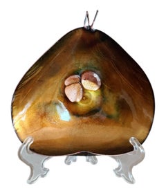 Paolo di Poli enameled copper bowl with organic design , Italy 1960