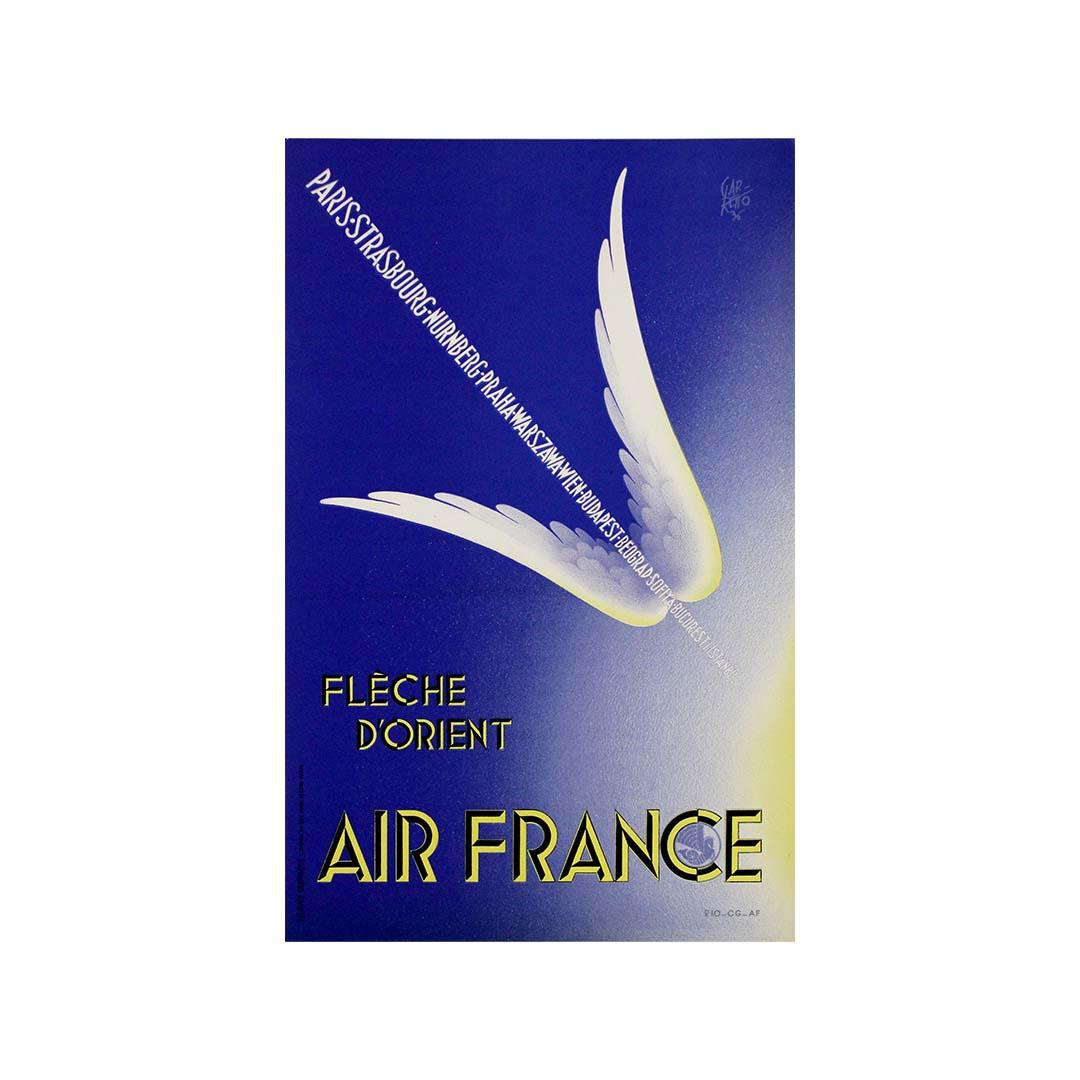 1936 Manifesto originale di Paolo Garretto per Air France: 