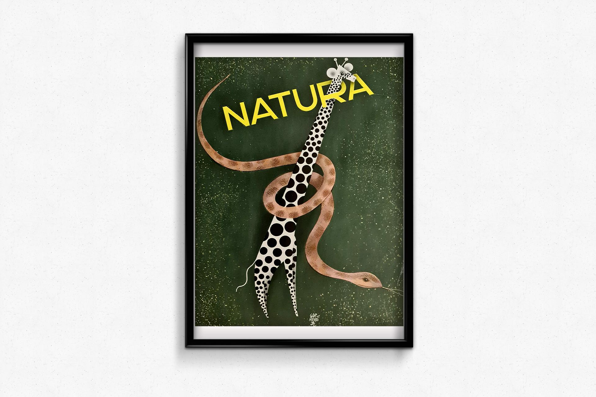 Une belle affiche réalisée par Paolo Garretto pour promouvoir le magazine Natura en vente 1