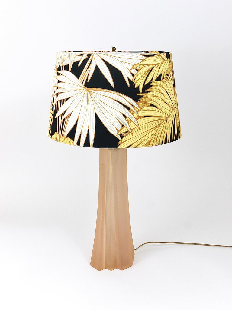 イタリア最高級 Formitalia Paolo GUCCI スタンドライト Paolo Gucci Art Deco Skyscraper Table Lamp, Lucite, Brass, Velvet