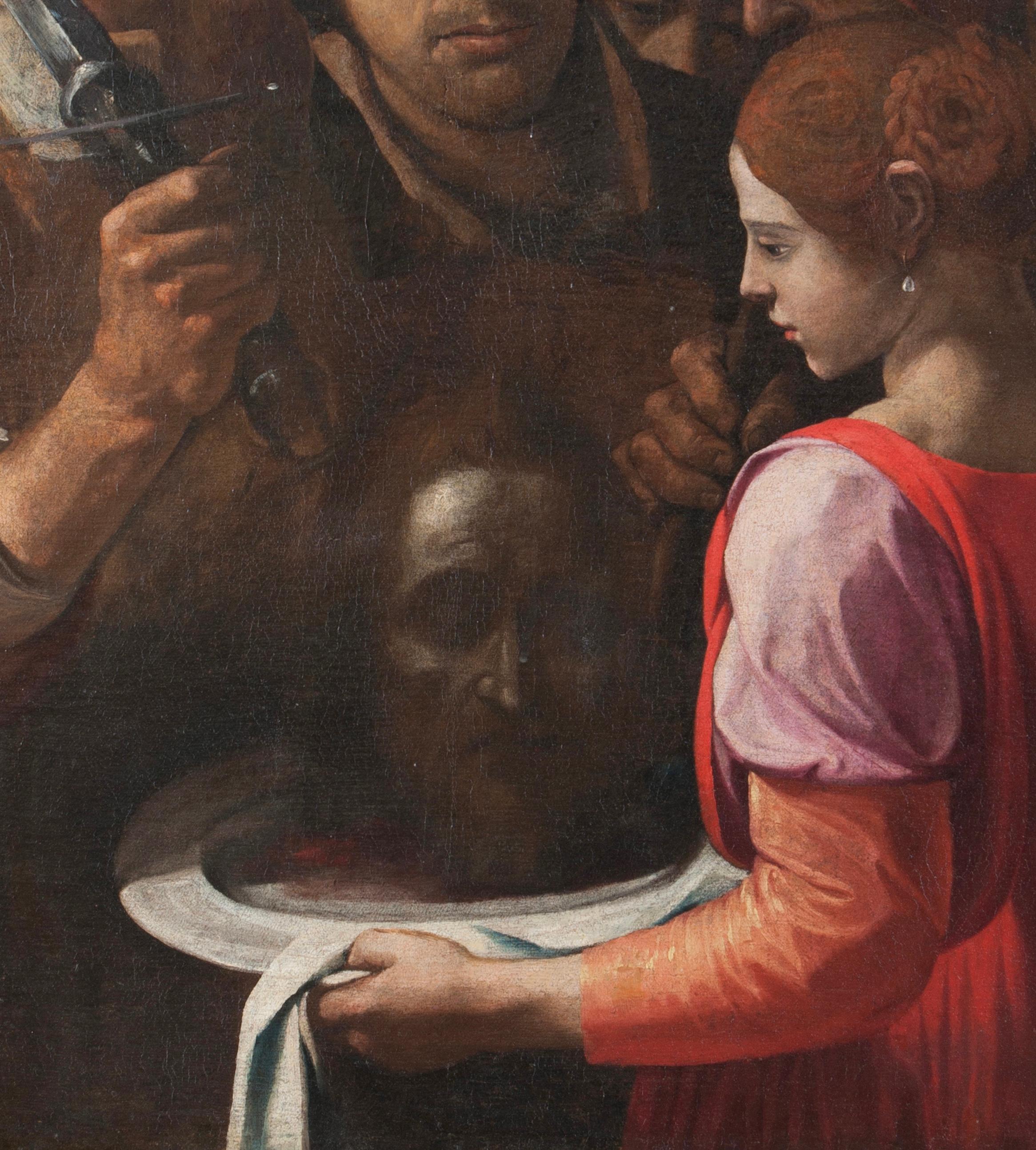 17. Jahrhundert Von Guidotti alias Cavalier Borghese Salomé und der Täufer Öl/Leinwand – Painting von Paolo Guidotti 
