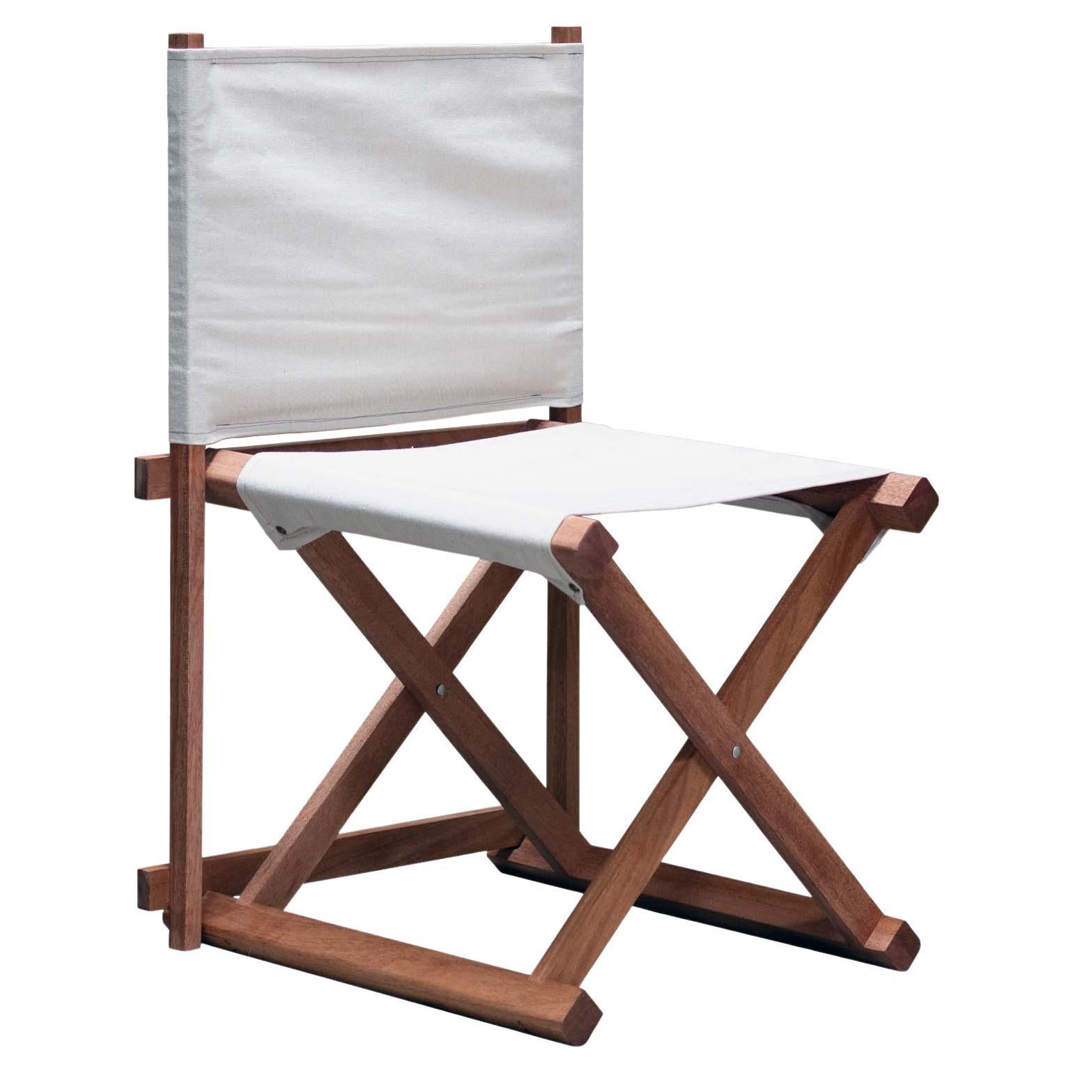 Paolo Mahogany and Canvas Folding Director's Chair For Sale