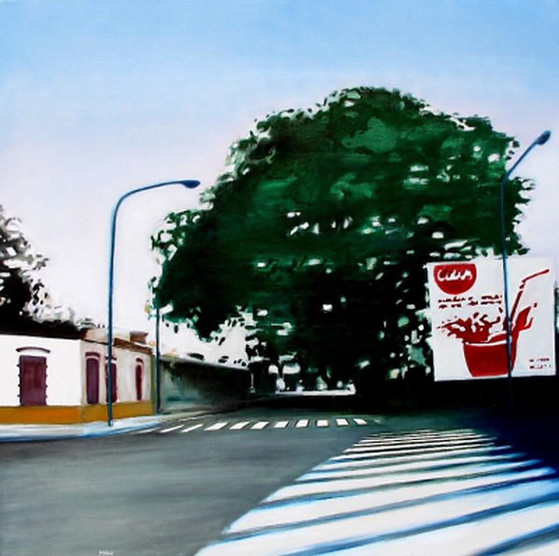 Paolo MAINI Landscape Painting – Una Esquina Cualquiera, 2012