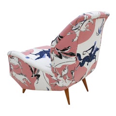 Paolo Malchiodi and Vincent Darré Mid-Century Modern Italian Single Armchair