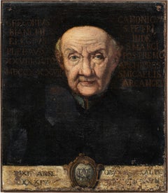 Paolo Maria Bonomini (maestro bergamasco) - Quadro di figura del XVIII secolo Arciprete