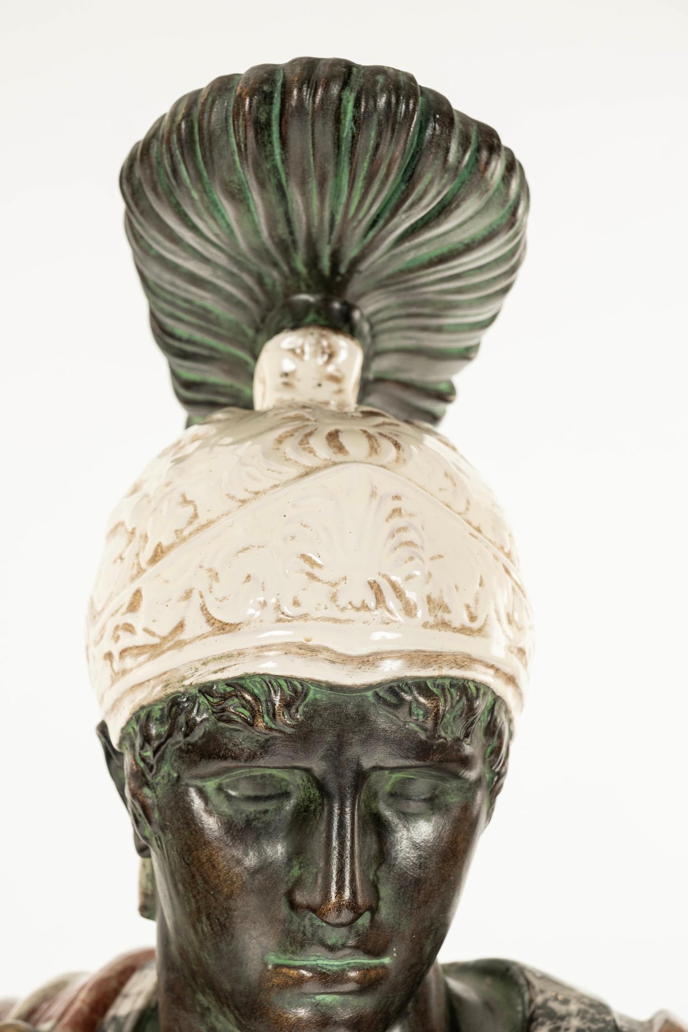 Busto di soldato romano e piedistallo di Paolo Marioni in vendita 2