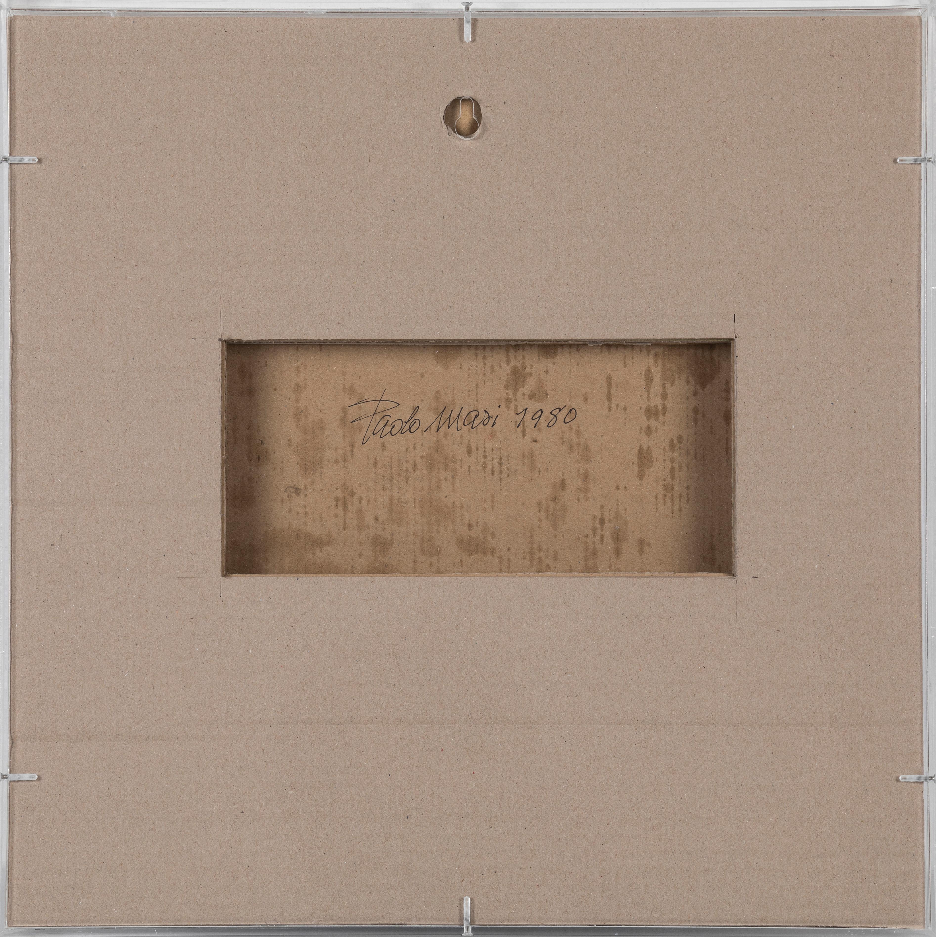 Ohne Titel, 1980, Mischtechnik auf Karton, Plexiglas, Analytische Malerei – Painting von Paolo Masi