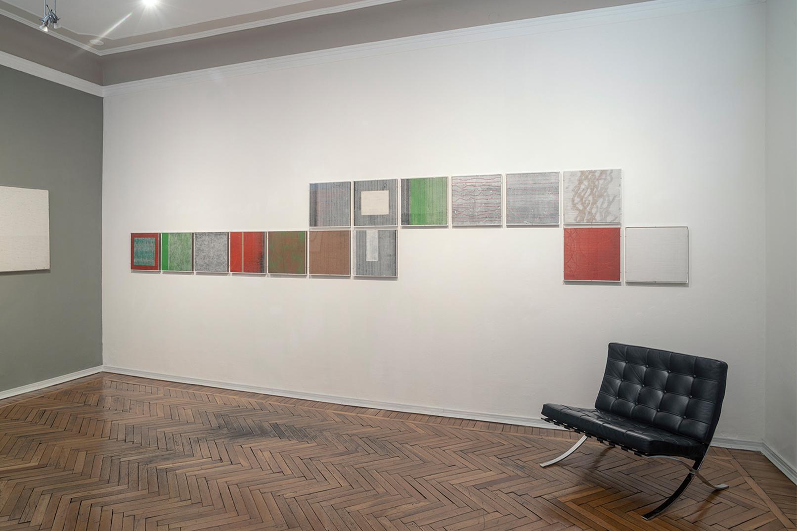 Ohne Titel, 1980, Mischtechnik auf Karton, Plexiglas, Analytische Malerei (Abstrakt), Painting, von Paolo Masi