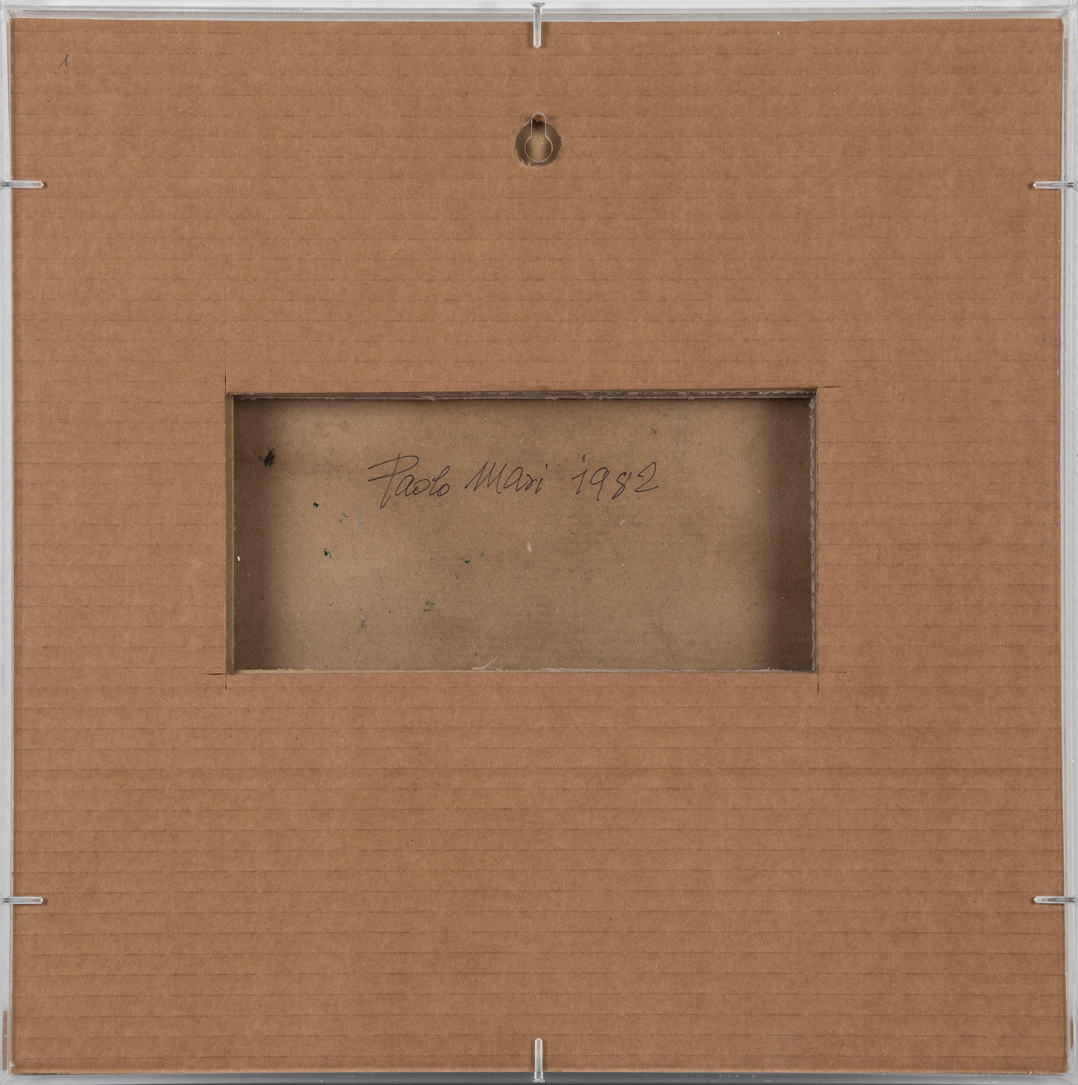 Ohne Titel, 1982, Mischtechnik auf Karton, Plexiglas, Analytische Malerei – Painting von Paolo Masi