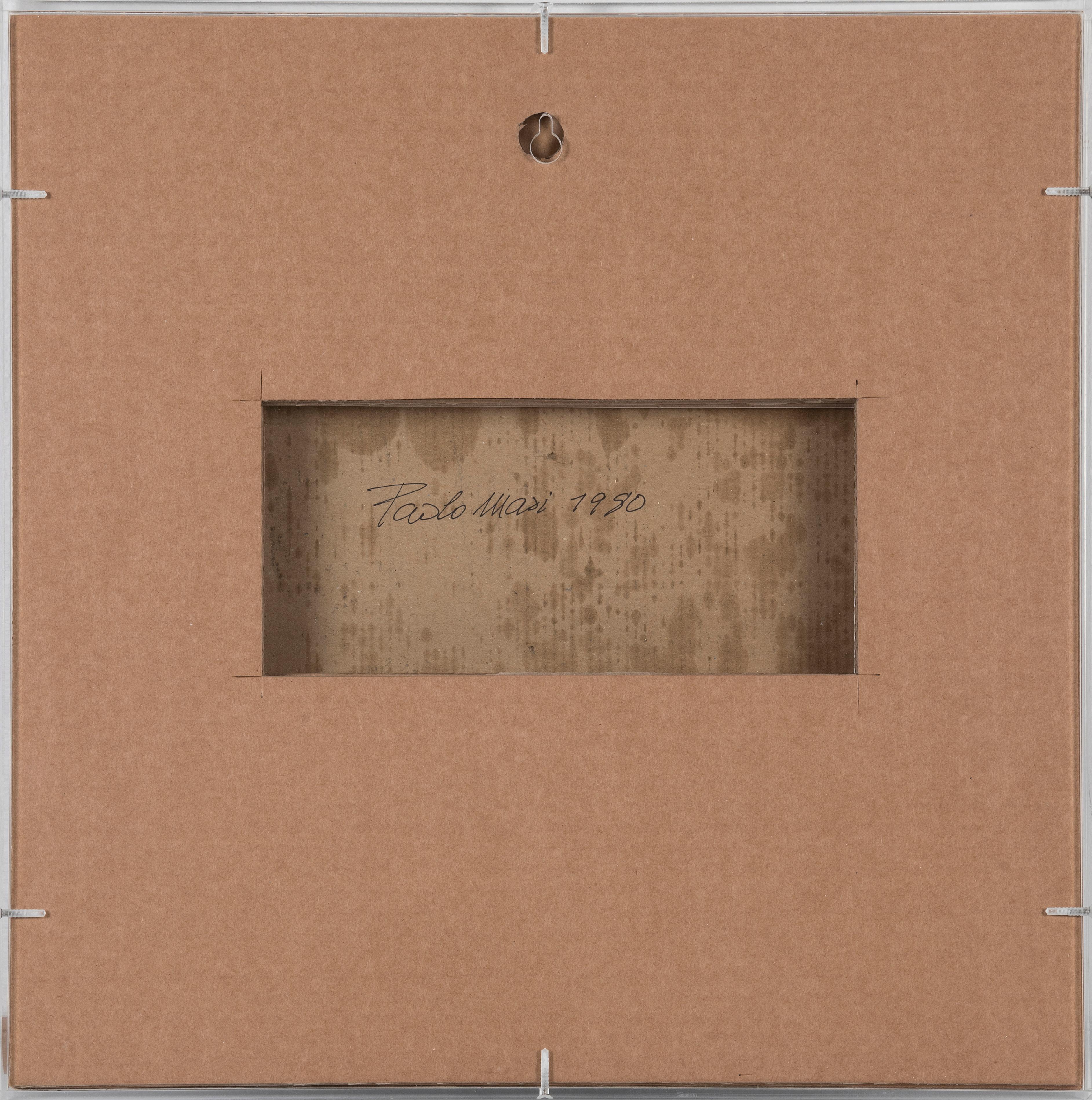 Ohne Titel, 1983, Mischtechnik auf Karton, Plexiglas, Analytische Malerei – Painting von Paolo Masi