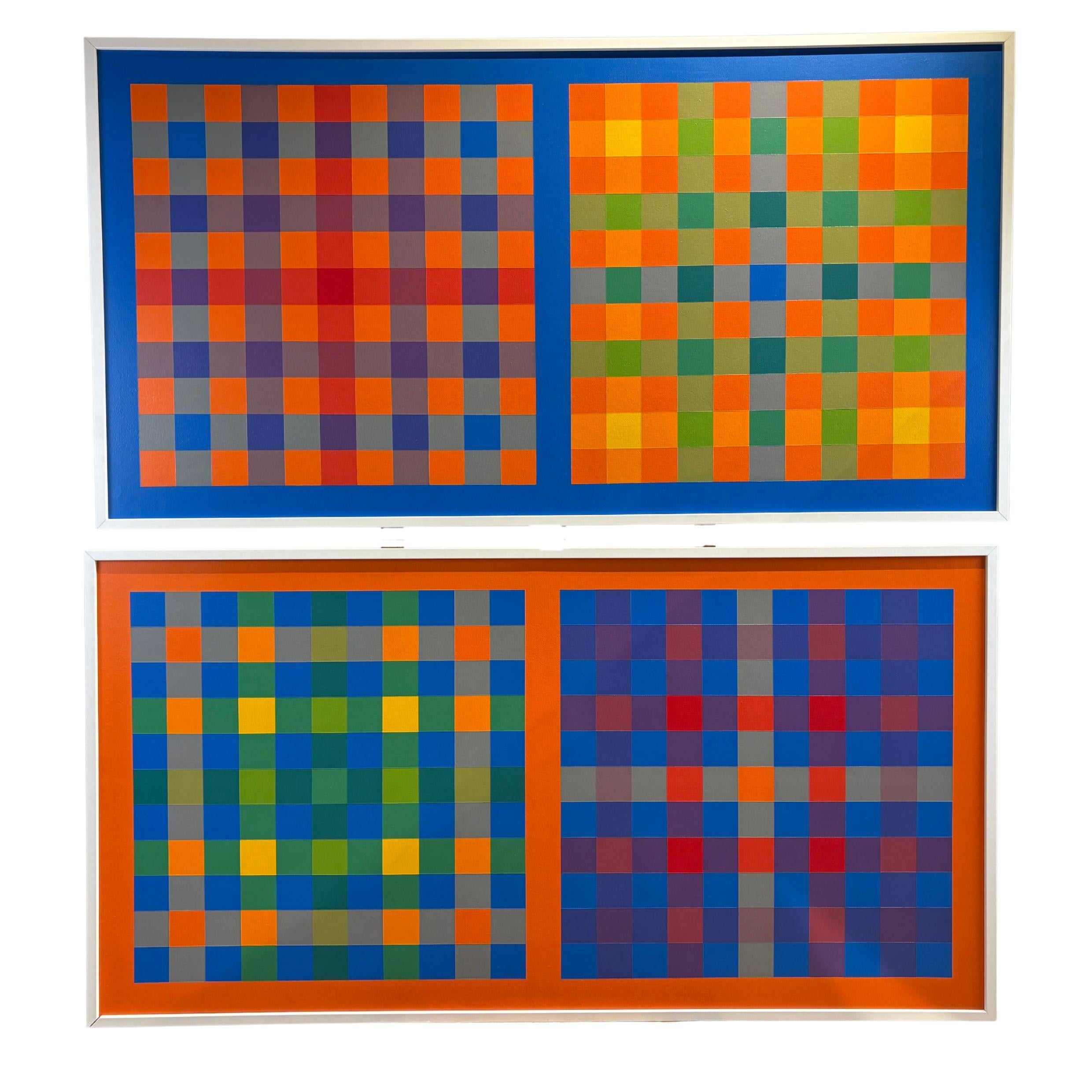 Paolo Minoli — Opera Analitica, Programma 6a fase A-B — Acrilico su Tavola - 
74