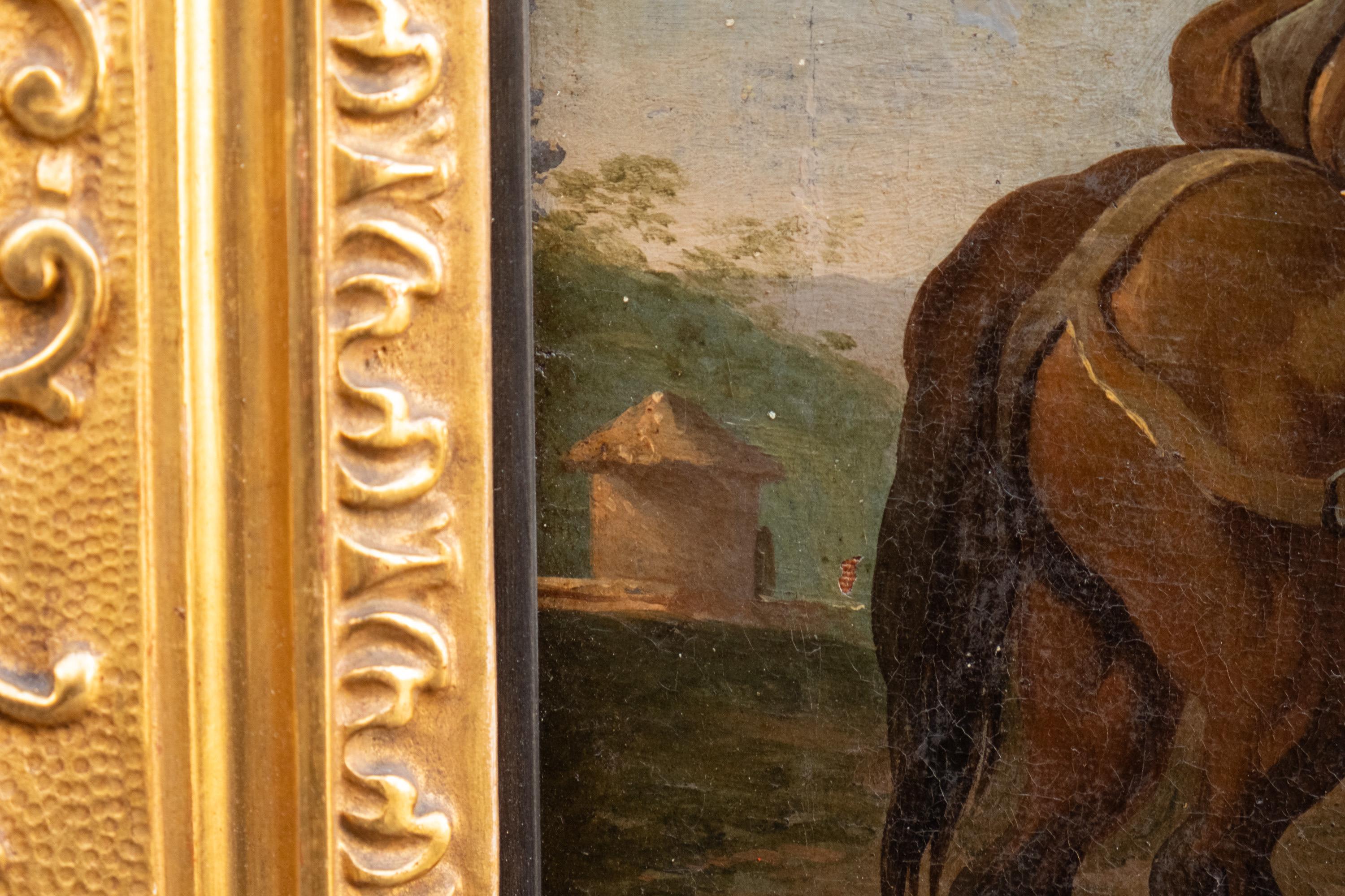 Bamboccianti-Landschaftsszenen mit Pferden und Kartenspielern, Rom um 1740 im Angebot 13