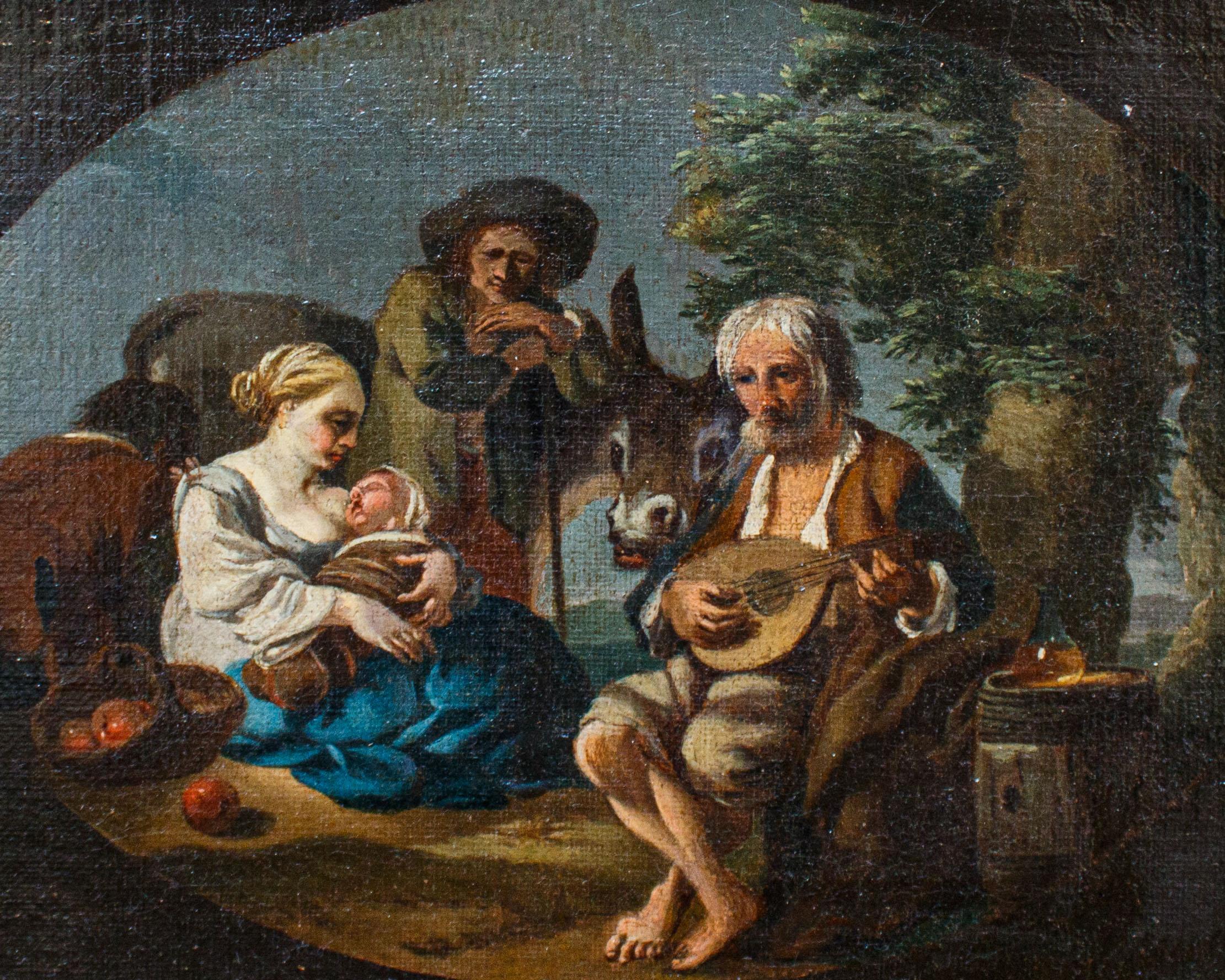 Paolo Monaldi (Rom, 1710 - nach 1779), attr. , Genreszene im Angebot 11