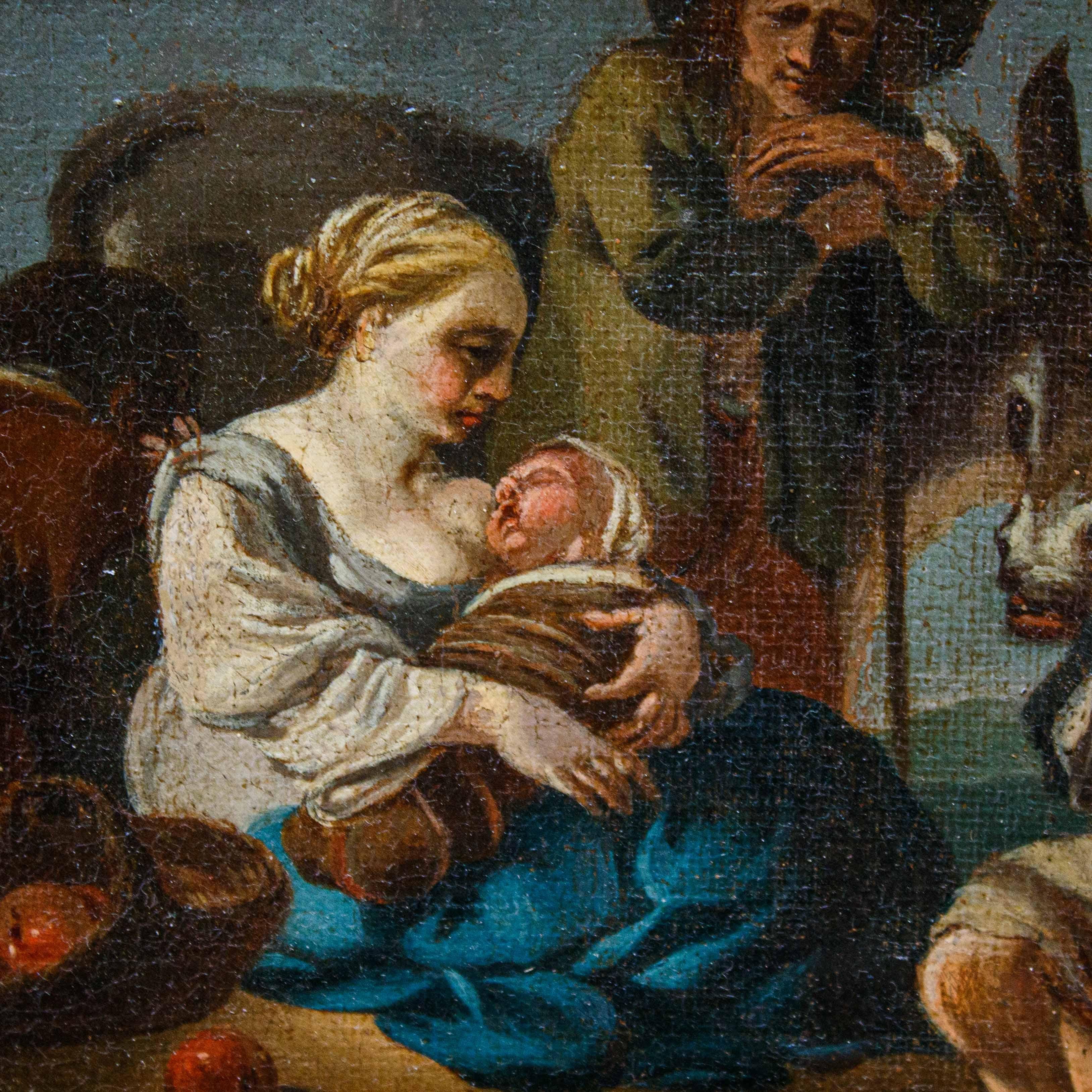 Paolo Monaldi (Rom, 1710 - nach 1779), attr. , Genreszene im Angebot 3