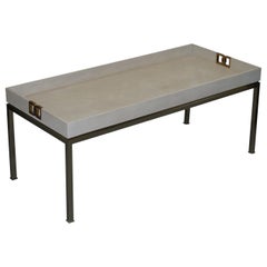 Table basse de salon Paolo Moschino pour Nicholas Haslam, finition chromée