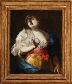 Huile sur toile du XVIIe siècle de Paolo Pagani représentant Cléopâtre