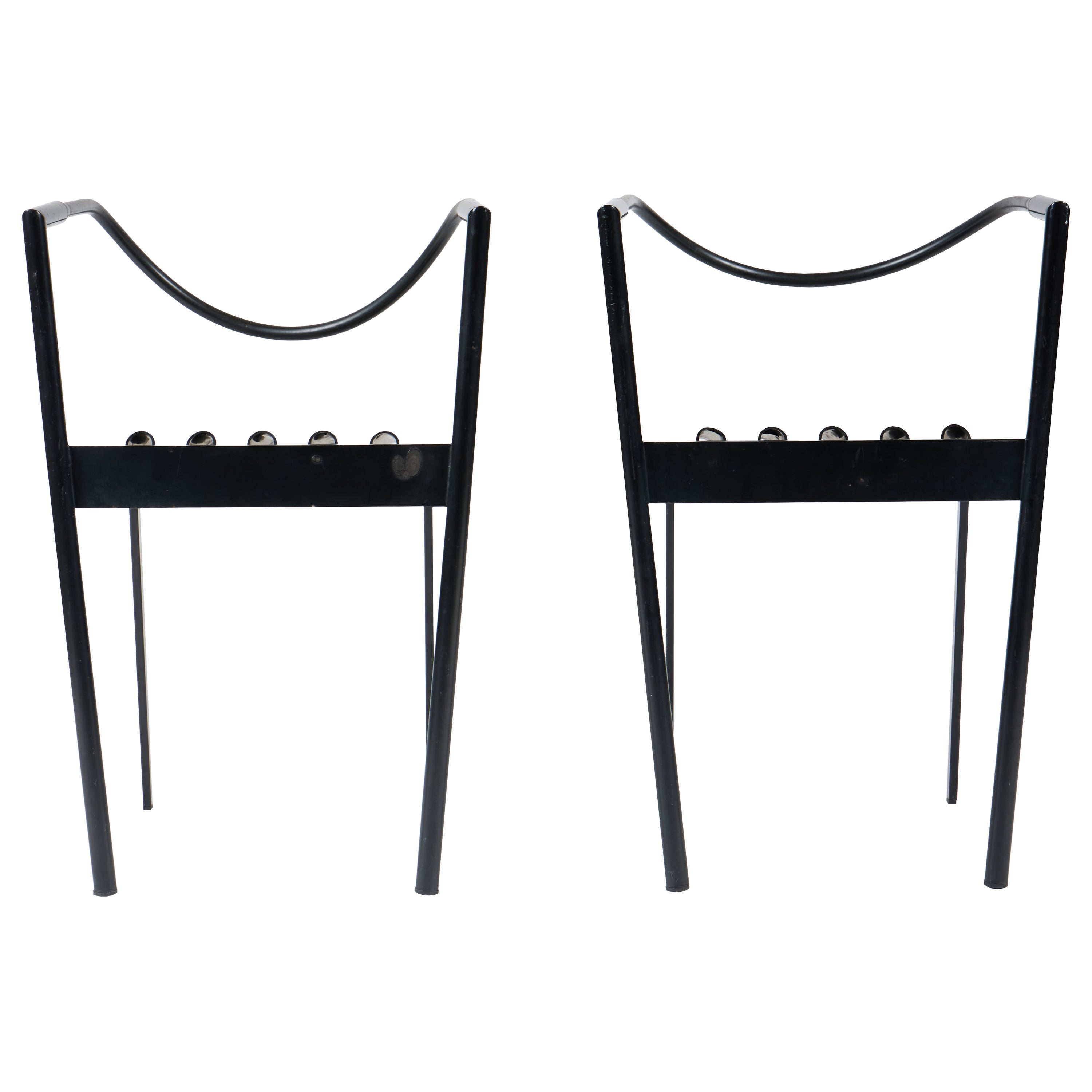 Paolo Pallucco and Mireille Rivier set of 2 Hans e Alice chairs, 1986