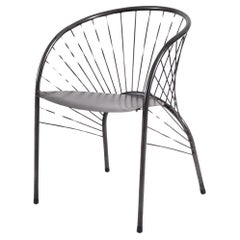 Retro Paolo Pallucco "Lizie" Iron Designer Armchair 1984, Original Piece of Modern Art