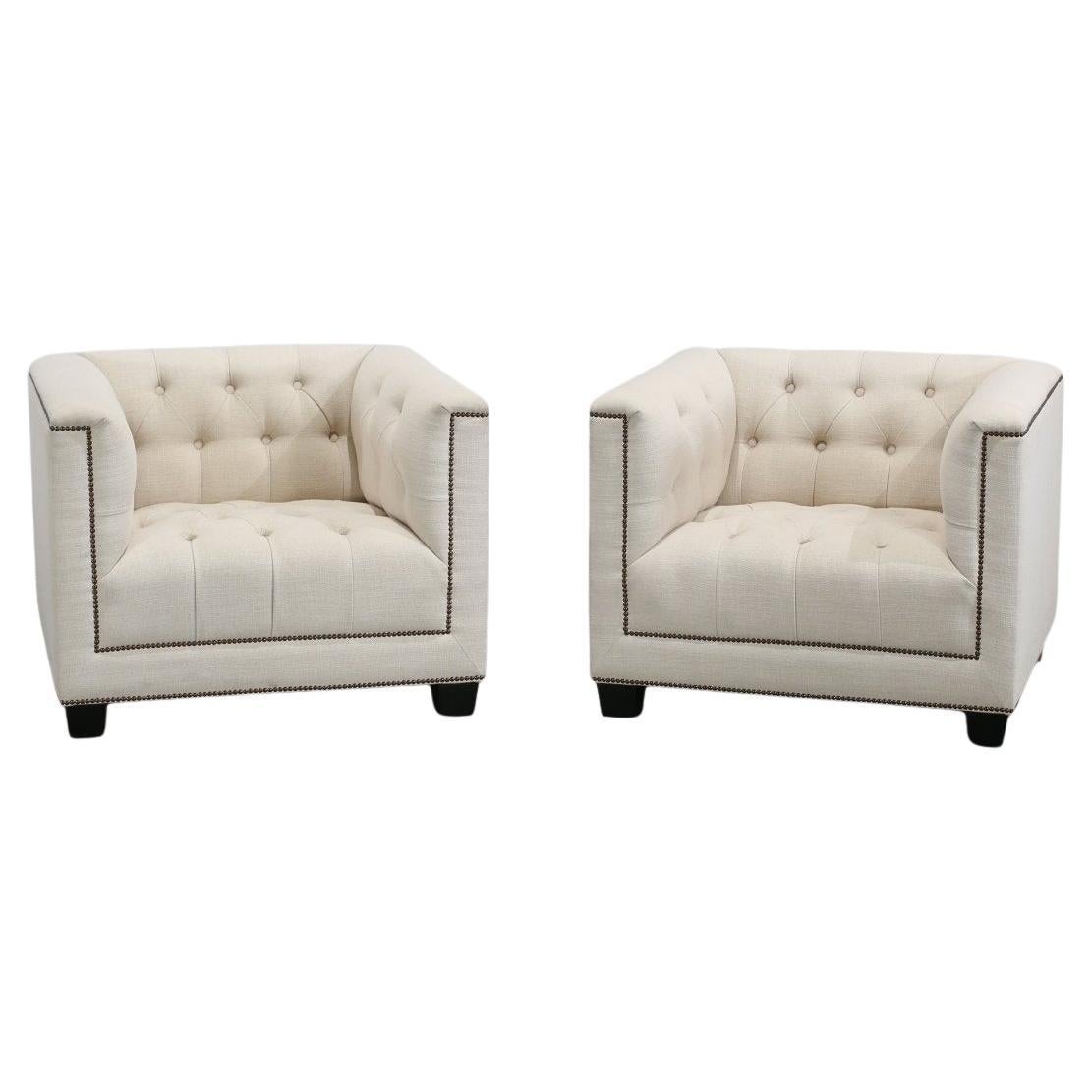 Paolo Panama Natural Armchairs by Eichholtz, Set of Two