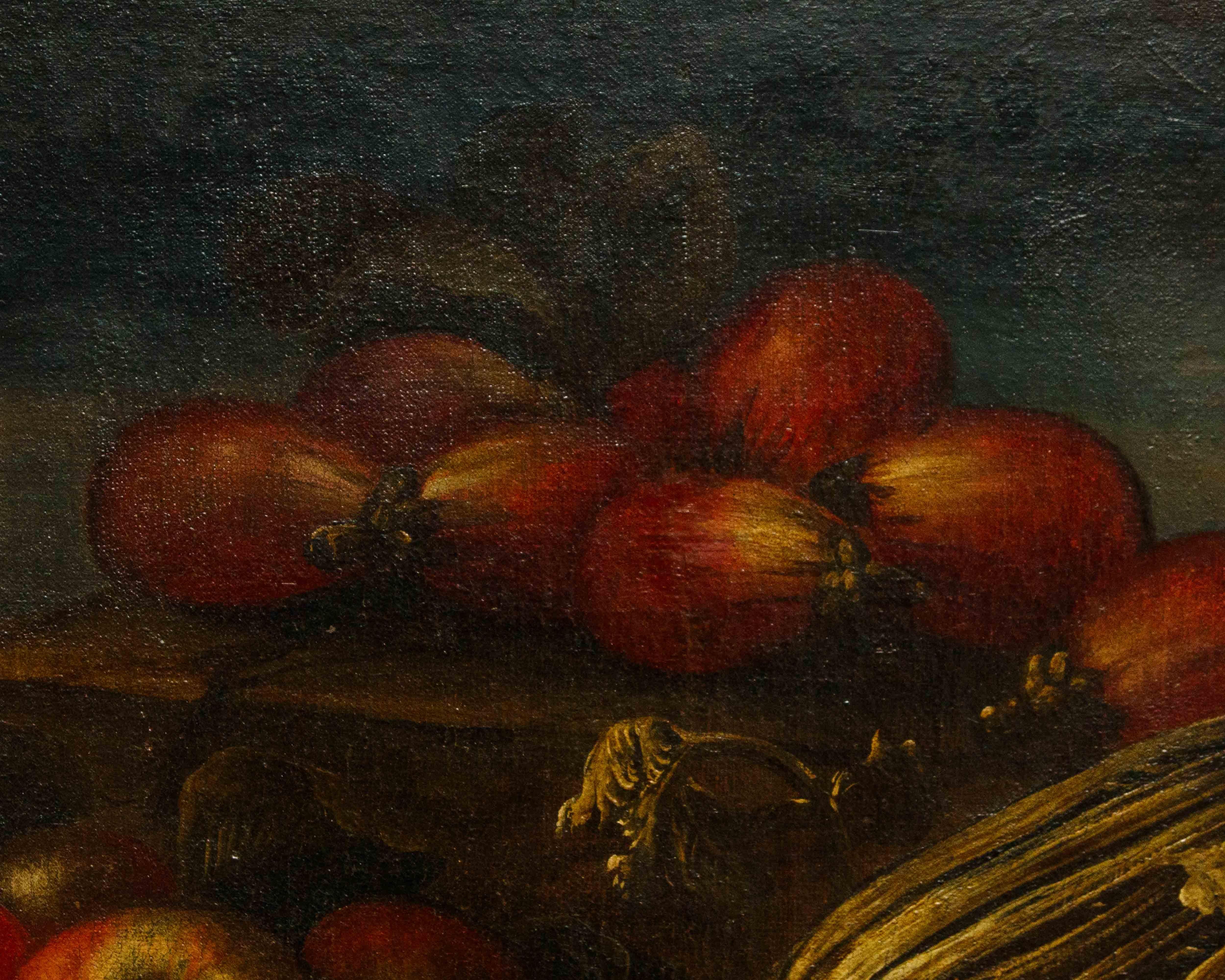 Di Paolo Paoletti, natura morta con frutta, verdura e funghi in vendita 6