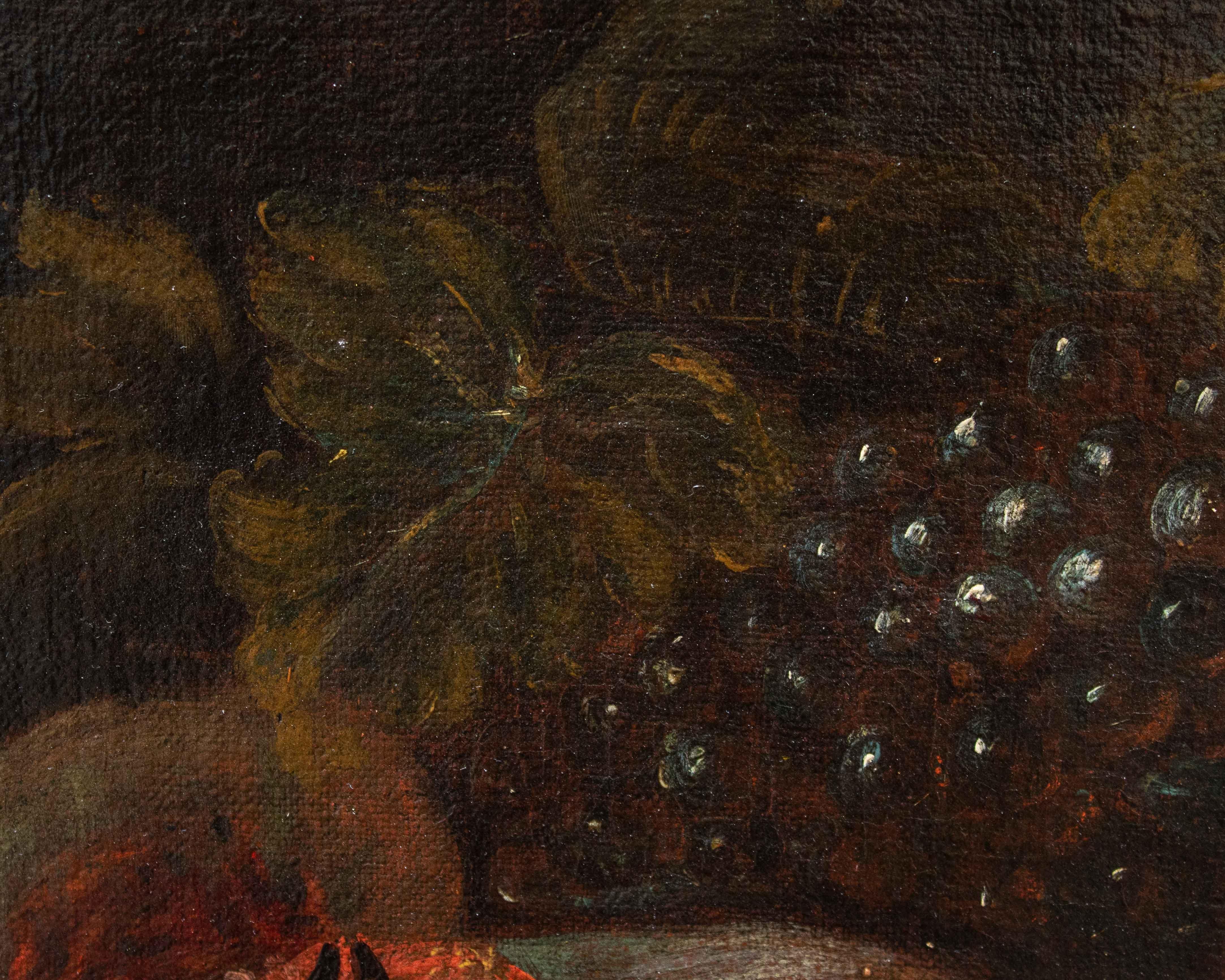 Stilleben mit Obst auf einem Regal Ölgemälde auf Leinwand Paolo Paoletti im Angebot 9
