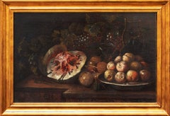 Nature morte aux fruits sur une étagère Huile sur toile Paolo Paoletti