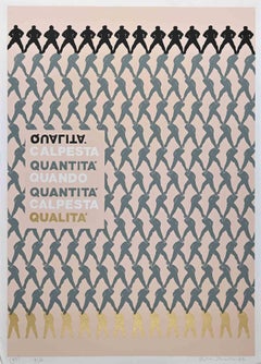 Quand Quantity Trumps Quality - Sérigraphie originale de Paolo Pasotto - 1976