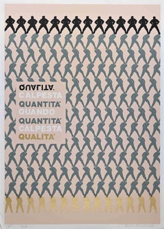 When Quantity Trumps Quality - Original Screen Print by Paolo Pasotto - 1976