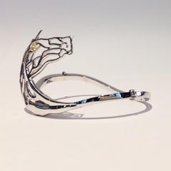 Paolo Piovan Brown Diamond White Gold Horse Bangle